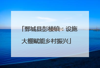 鄄城县彭楼镇：设施大棚赋能乡村振兴