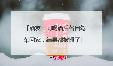 酒友一同喝酒后各自驾车回家，结果都被抓了