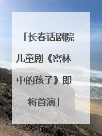 长春话剧院儿童剧《密林中的孩子》即将首演