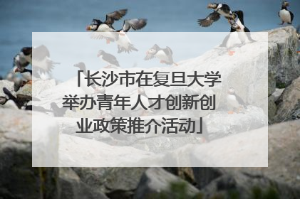 长沙市在复旦大学举办青年人才创新创业政策推介活动