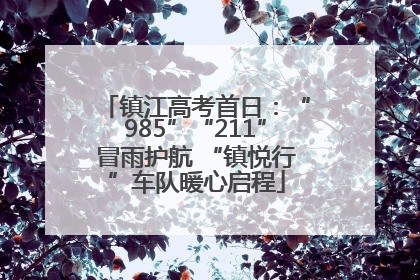 镇江高考首日：“985”“211”冒雨护航 “镇悦行”车队暖心启程