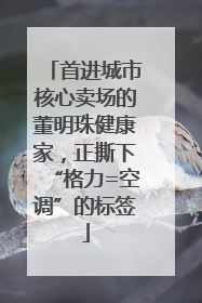 首进城市核心卖场的董明珠健康家，正撕下“格力=空调”的标签