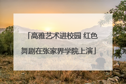 高雅艺术进校园 红色舞剧在张家界学院上演