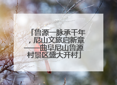 鲁源一脉承千年，尼山文旅启新章——曲阜尼山鲁源村景区盛大开村