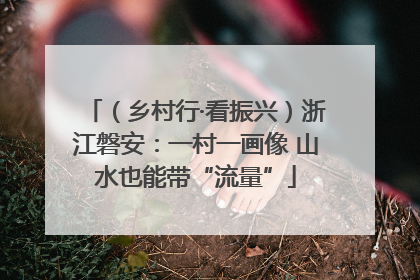 （乡村行·看振兴）浙江磐安：一村一画像 山水也能带“流量”