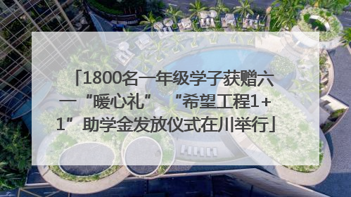 1800名一年级学子获赠六一“暖心礼” “希望工程1+1”助学金发放仪式在川举行