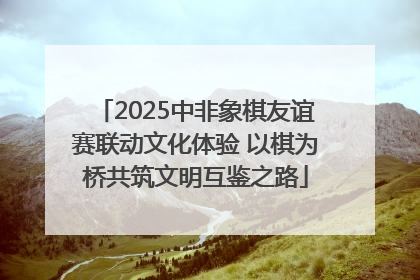 2025中非象棋友谊赛联动文化体验 以棋为桥共筑文明互鉴之路