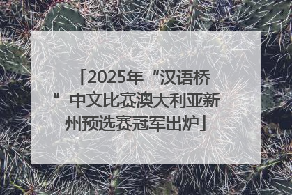 2025年“汉语桥”中文比赛澳大利亚新州预选赛冠军出炉