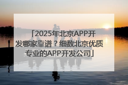 2025年北京APP开发哪家靠谱？细数北京优质专业的APP开发公司