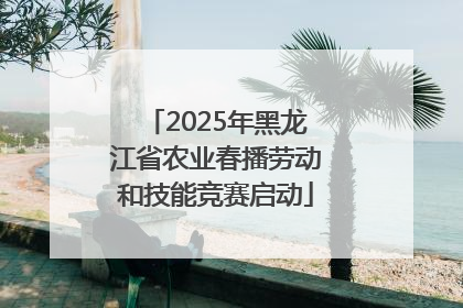 2025年黑龙江省农业春播劳动和技能竞赛启动