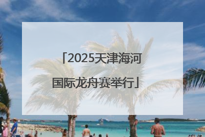 2025天津海河国际龙舟赛举行