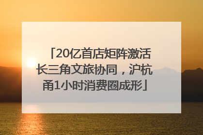 20亿首店矩阵激活长三角文旅协同，沪杭甬1小时消费圈成形