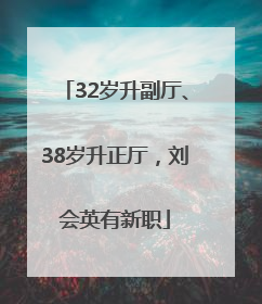 32岁升副厅、38岁升正厅，刘会英有新职