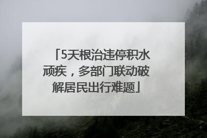 5天根治违停积水顽疾，多部门联动破解居民出行难题
