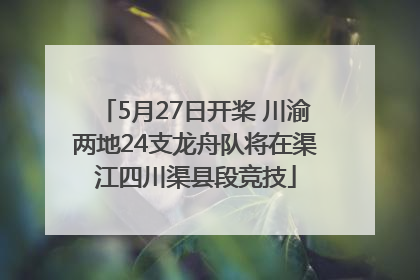 5月27日开桨 川渝两地24支龙舟队将在渠江四川渠县段竞技