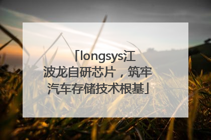 longsys江波龙自研芯片，筑牢汽车存储技术根基